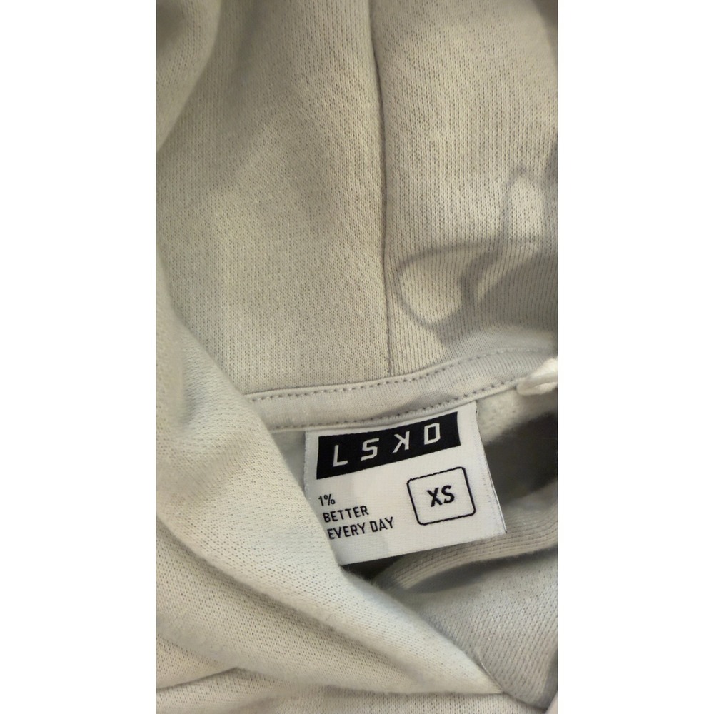 LSKD MVP Oversized Hoodie Digital Mist XS Street Fleece Lined Hood Tonal Logo - Picture 16 of 16